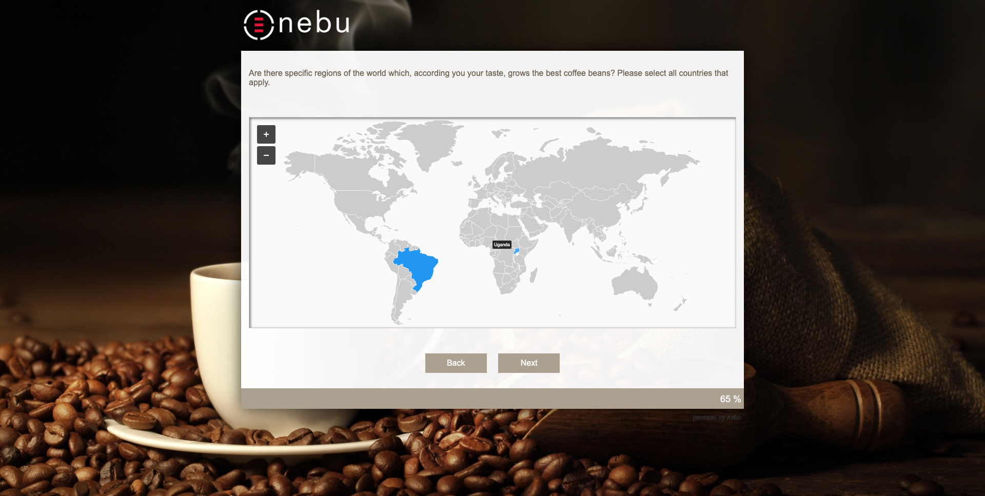A Map Picker plugin implemented in one of Nebu's questionnaires